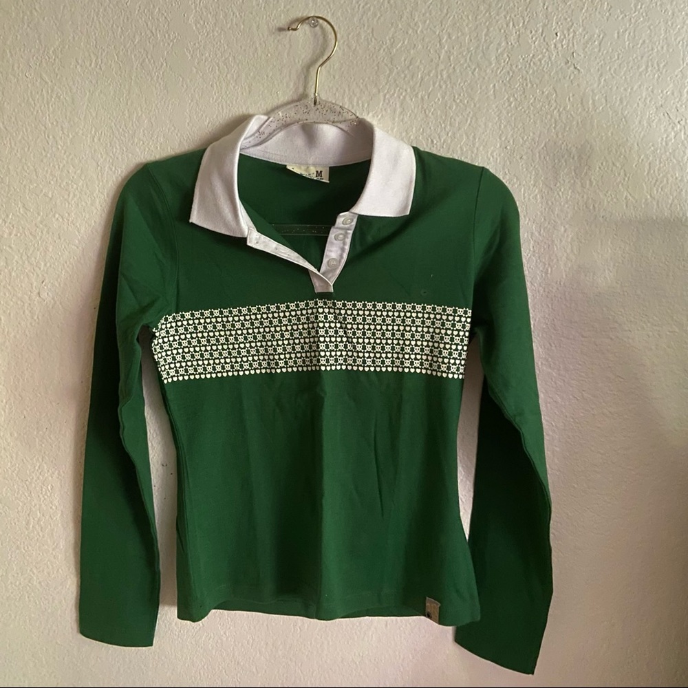 dark green collared long sleeve 🦚